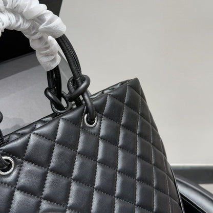 Fashion CC printed leather handbag