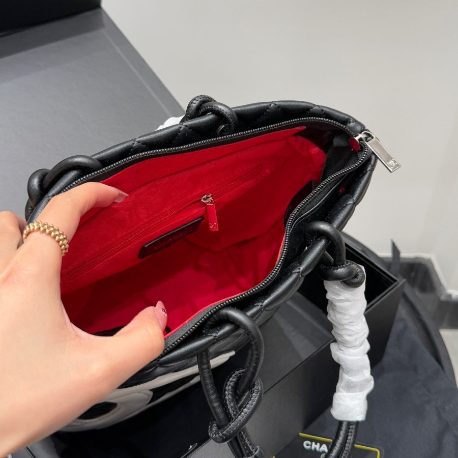 Fashion CC printed leather handbag