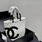 Fashion CC printed leather handbag