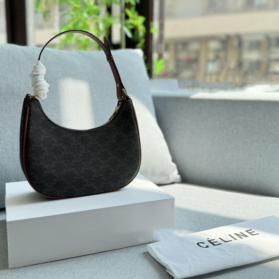 Fashion CE printed leather messenger bag