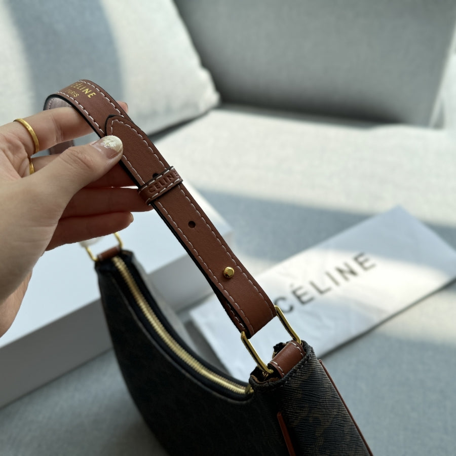 Fashion CE printed leather messenger bag