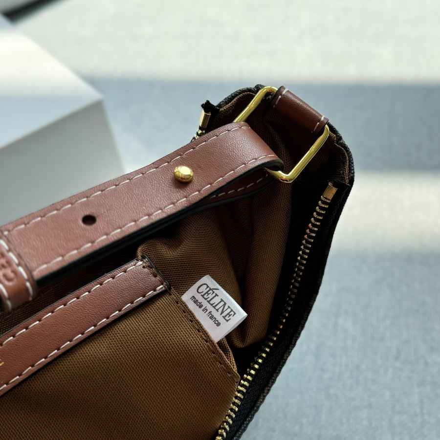 Fashion CE printed leather messenger bag