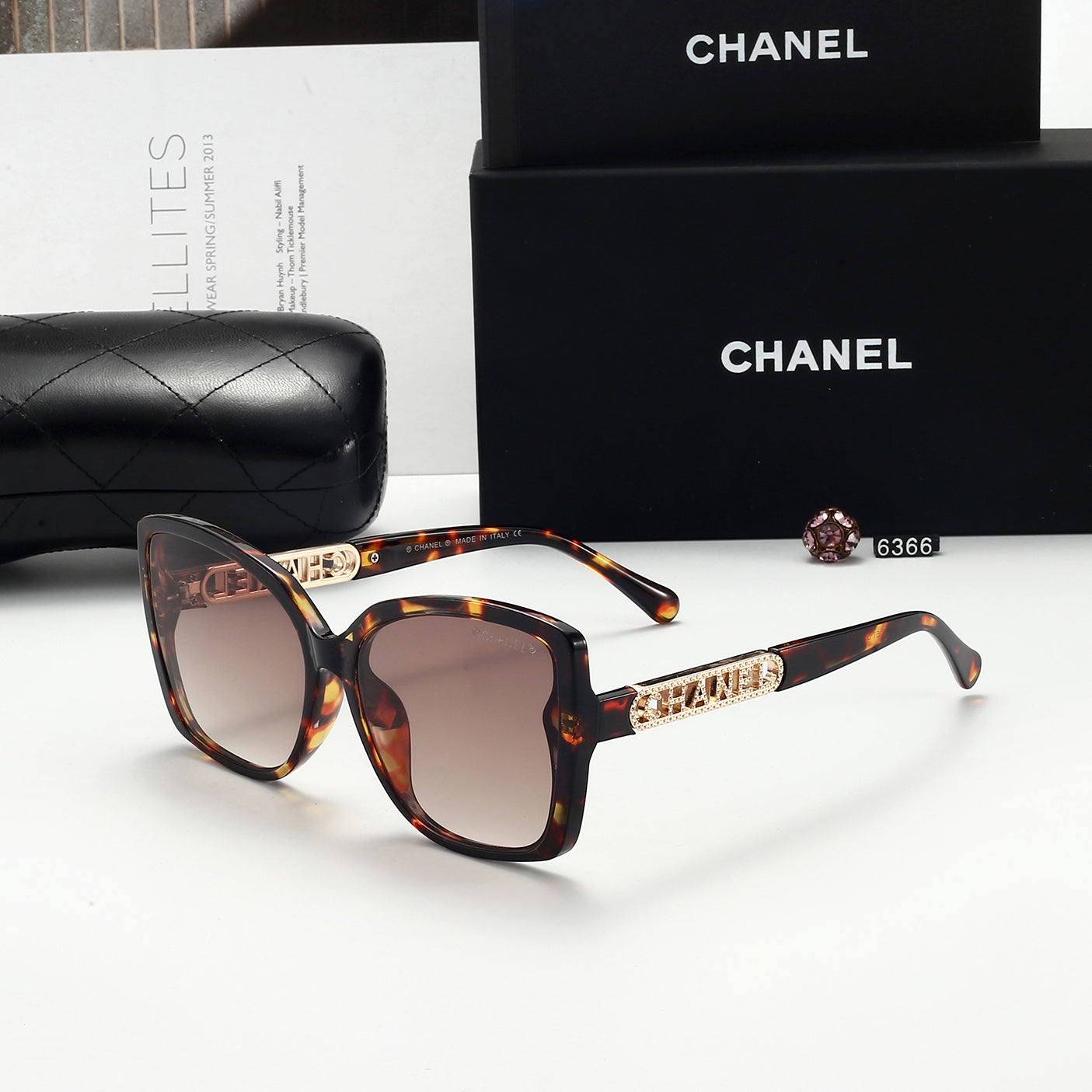 5-color fashion hollow letter sunglasses