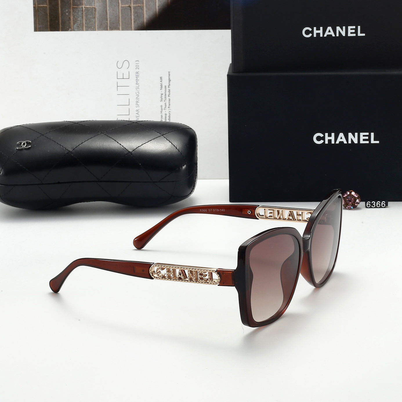 5-color fashion hollow letter sunglasses