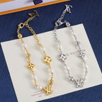 Fashion four-leaf clover pearl bracelet