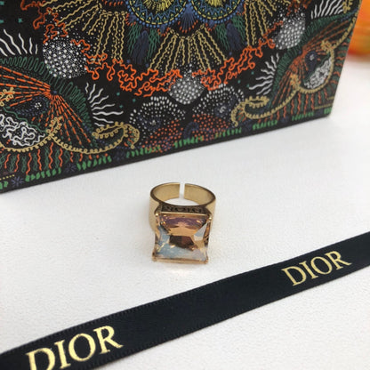 CD rhinestone open ring