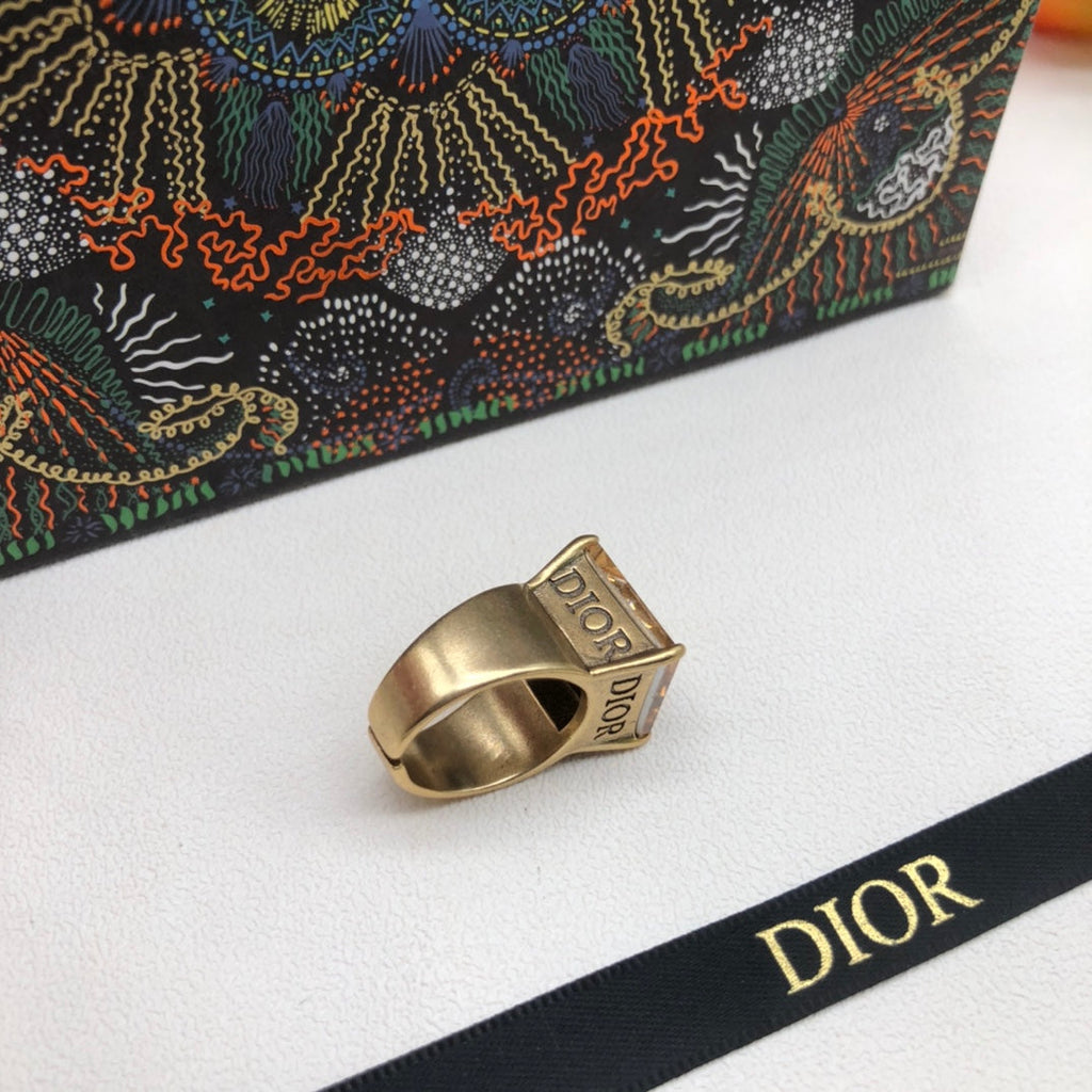 CD rhinestone open ring