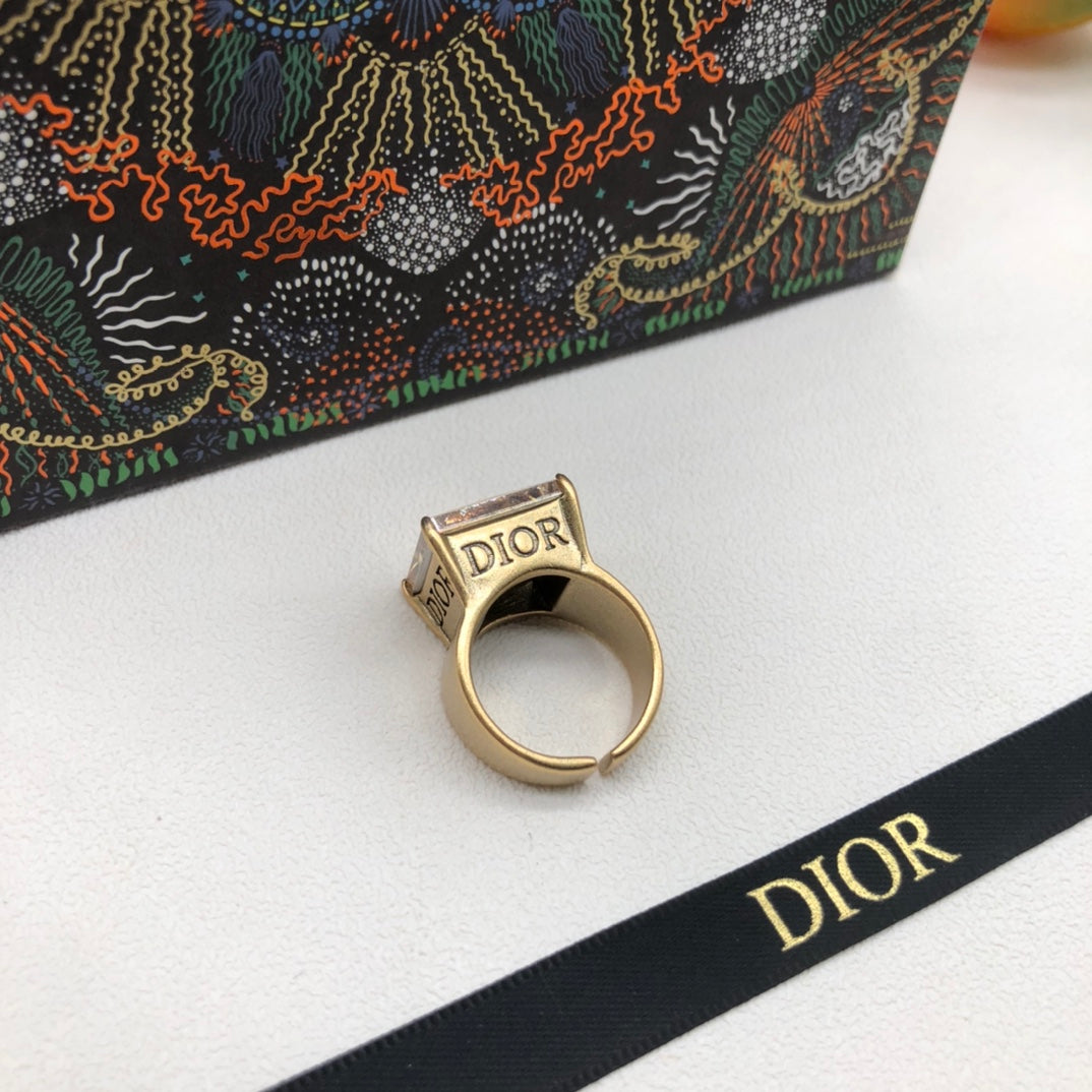 CD rhinestone open ring