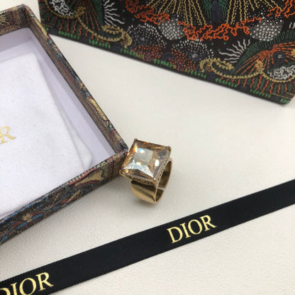 CD rhinestone open ring