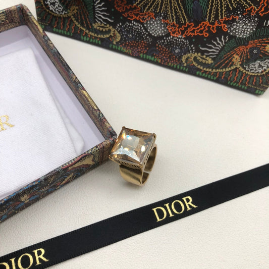 CD rhinestone open ring