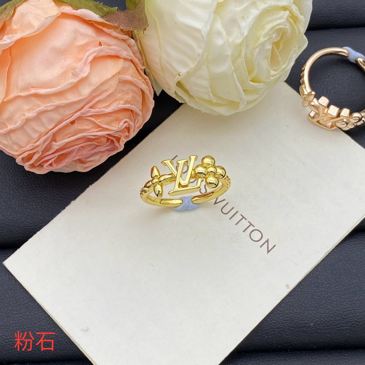 Four-leaf clover open ring