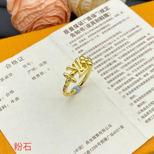 Four-leaf clover open ring