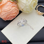 Four-leaf clover open ring