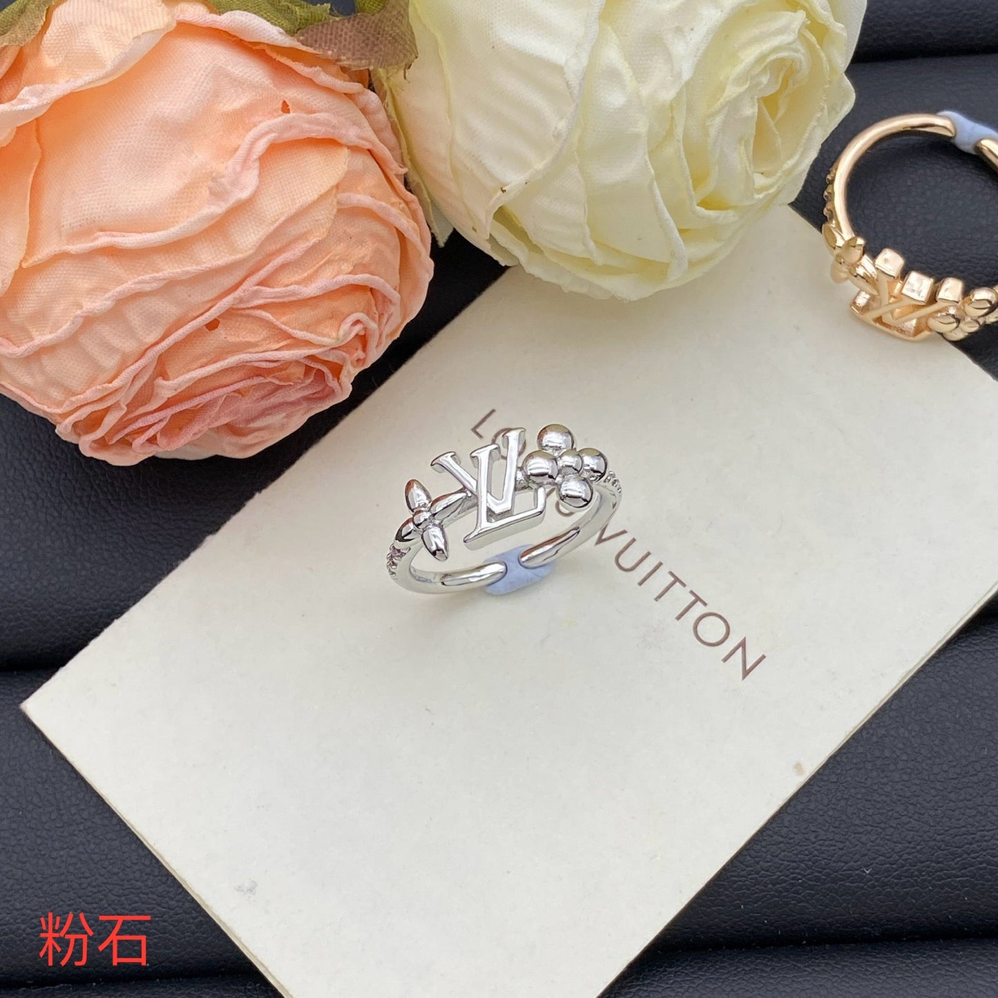 Four-leaf clover open ring