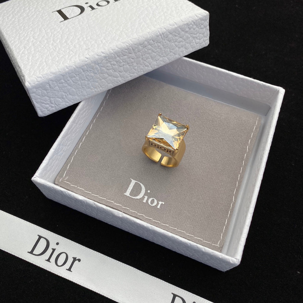 CD rhinestone open ring
