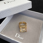 CD rhinestone open ring