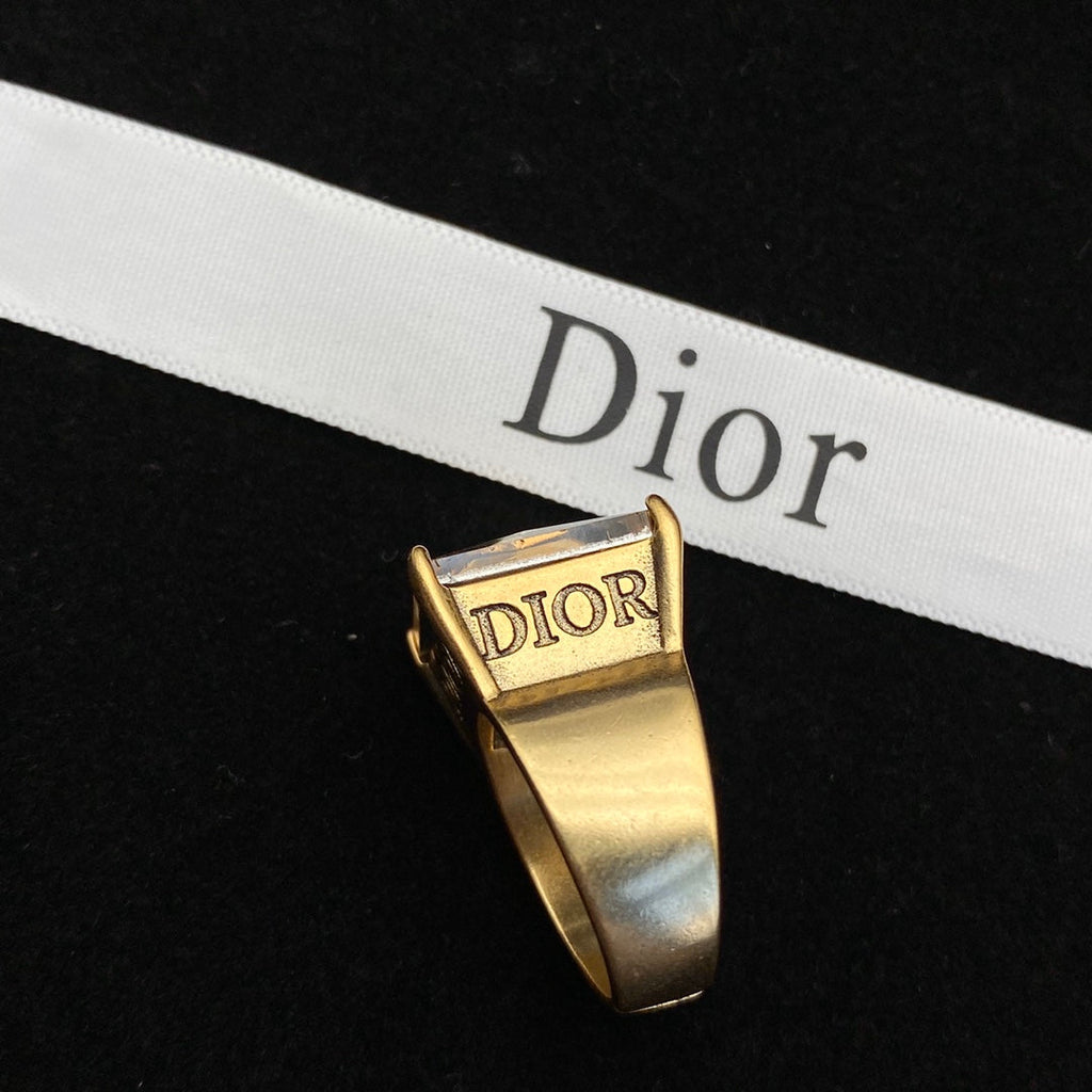 CD rhinestone open ring