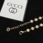 GG Bee Pendant Rhinestone Earrings Bracelet Necklace