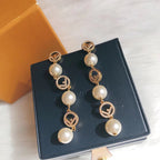 Fashionable FF Pendant Earrings