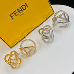 Fashionable FF Round Earrings