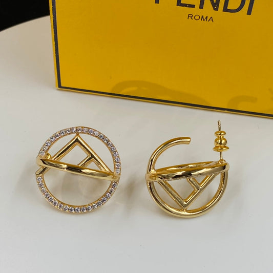 Fashionable FF Round Earrings