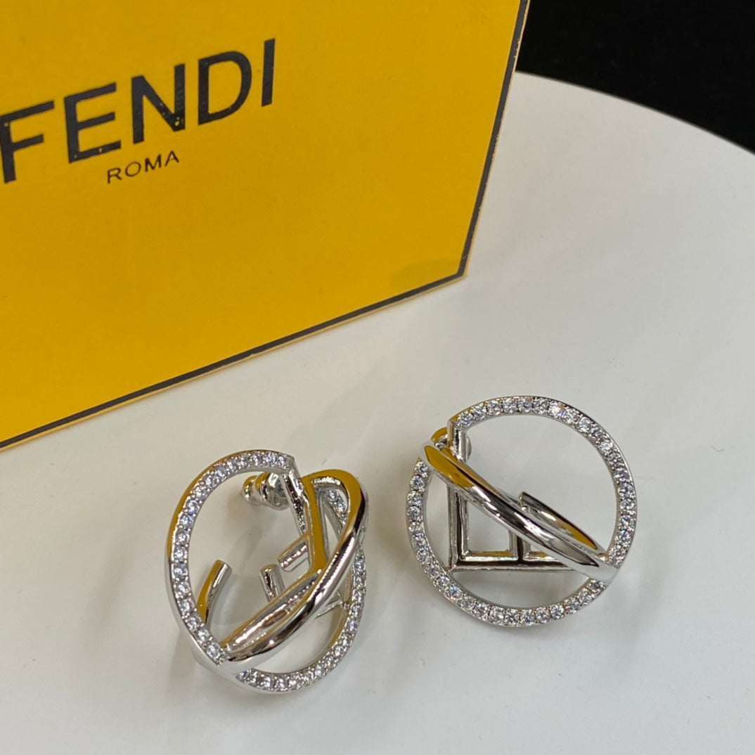 Fashionable FF Round Earrings