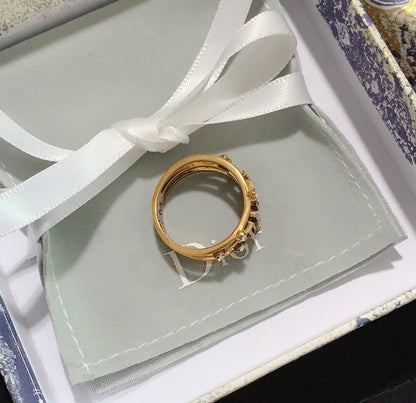 CD Hollow Rhinestone Ring