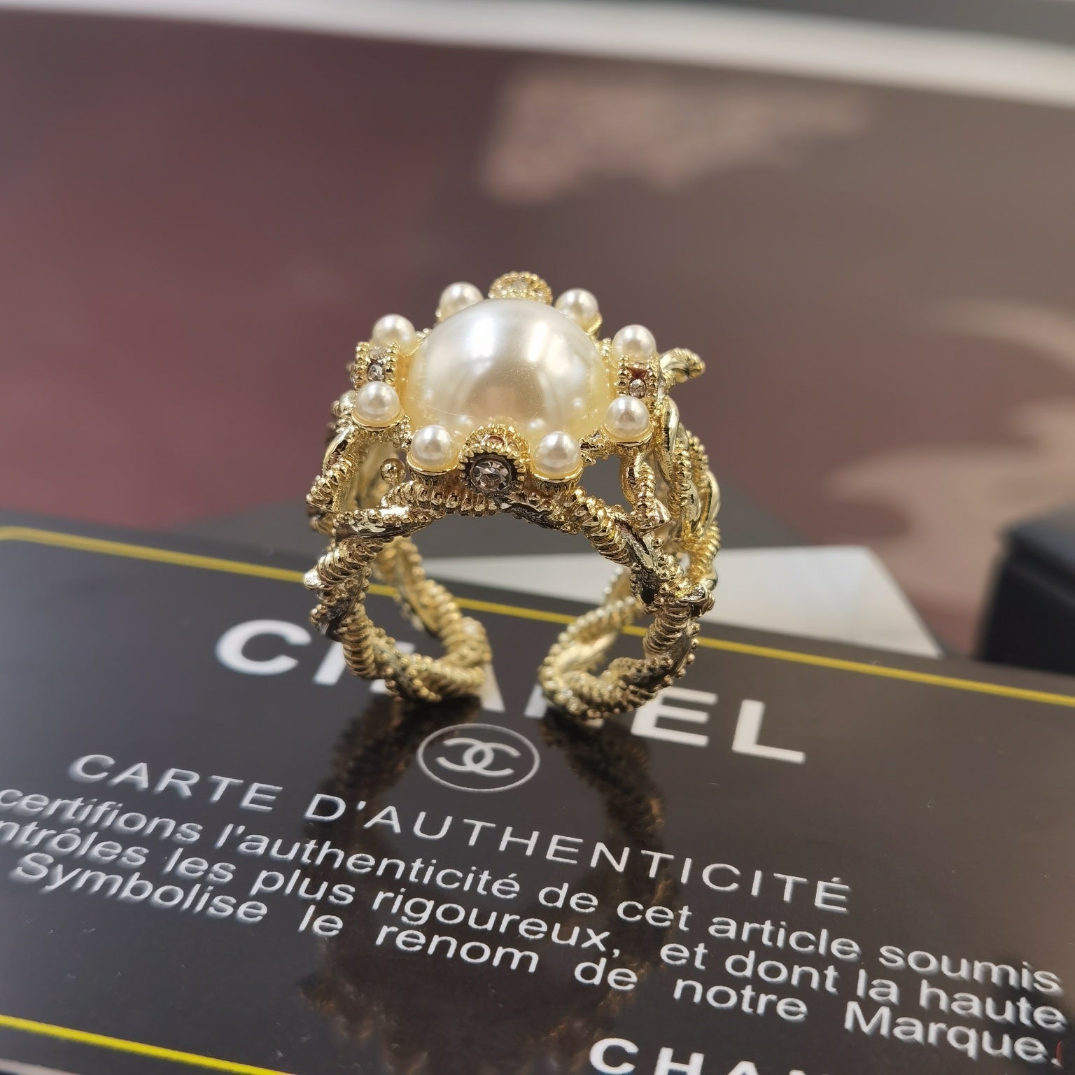 CC Pearl Open Ring