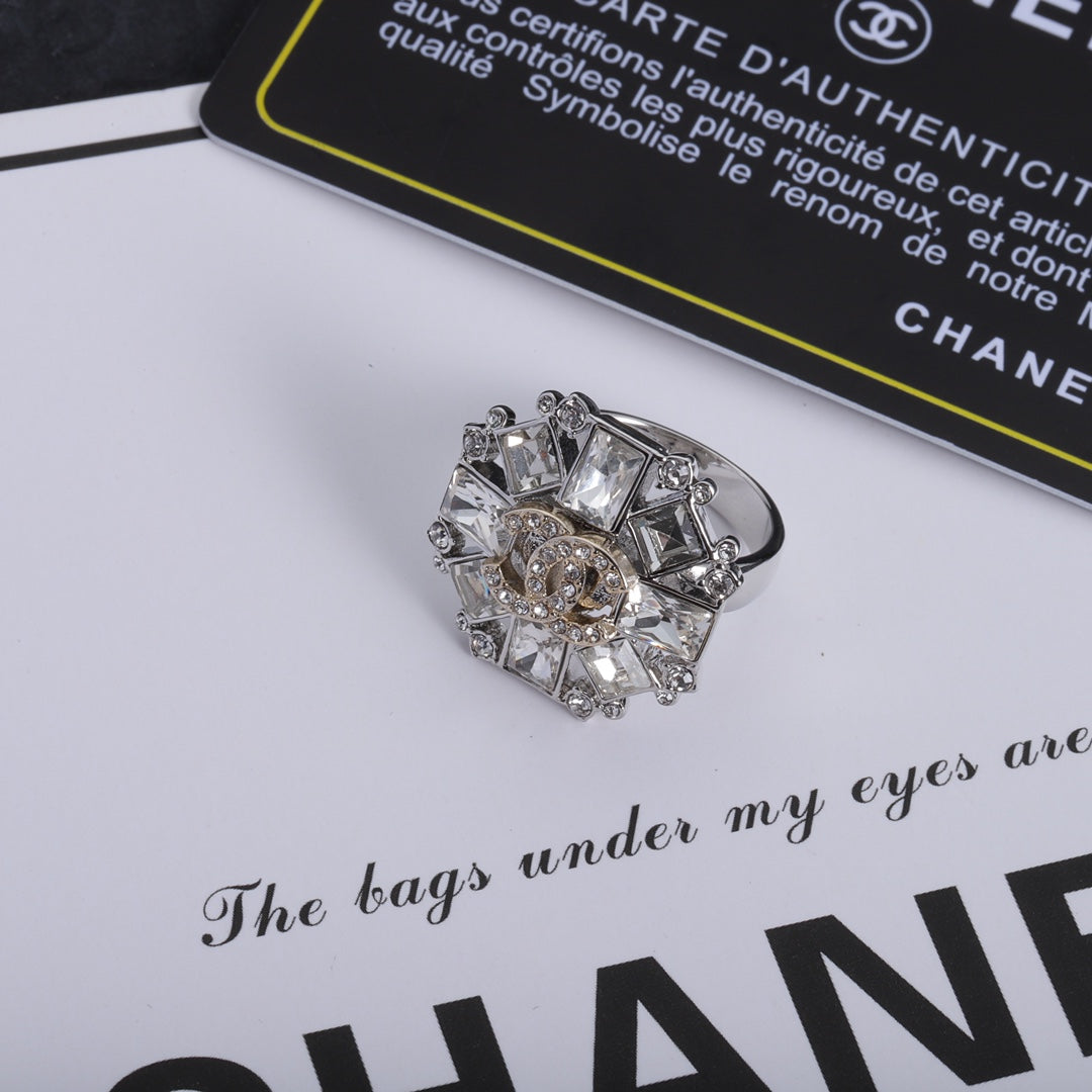 CC Diamond Rhinestone Ring