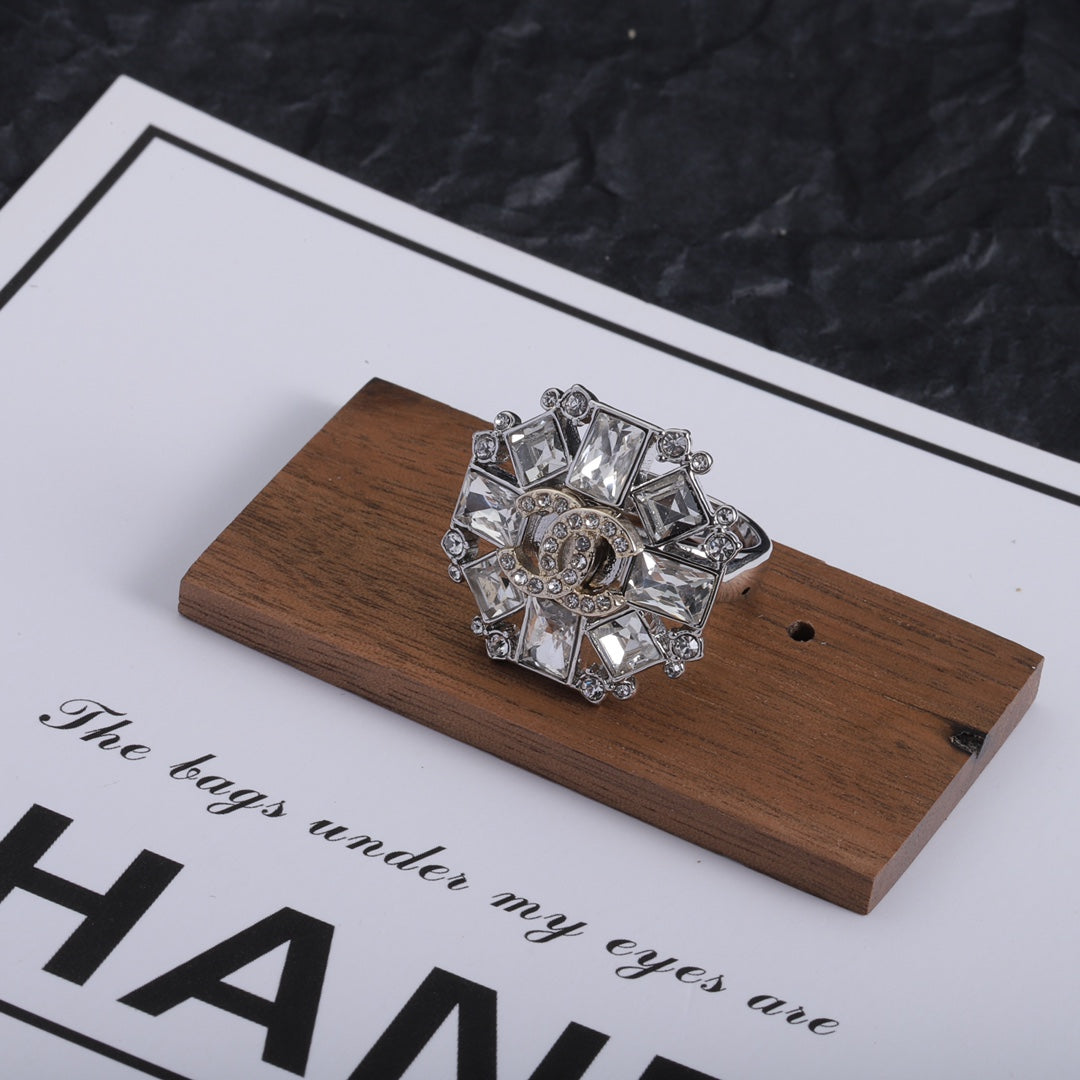 CC Diamond Rhinestone Ring