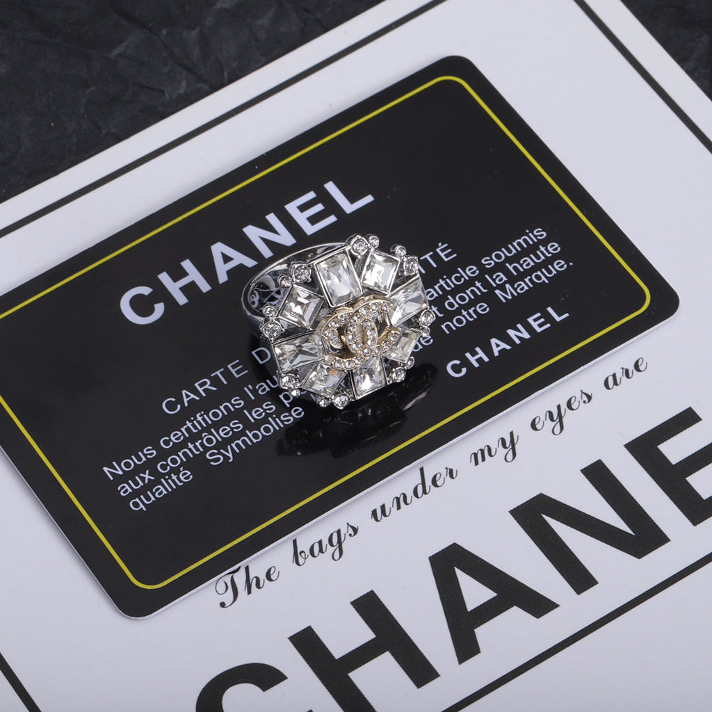 CC Diamond Rhinestone Ring