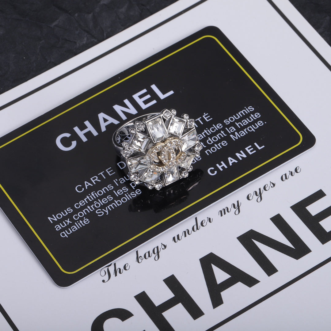 CC Diamond Rhinestone Ring