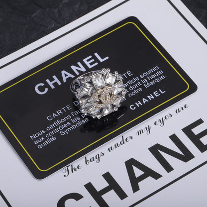 CC Diamond Rhinestone Ring