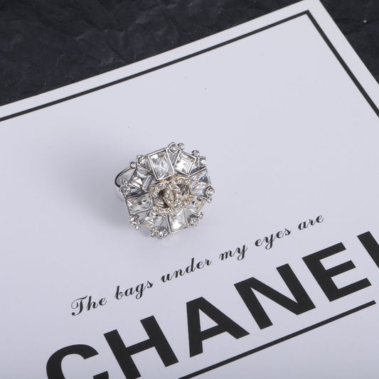 CC Diamond Rhinestone Ring