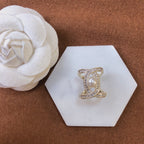 CC Rhinestone Pearl Ring