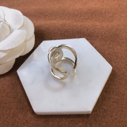 CC Rhinestone Pearl Ring