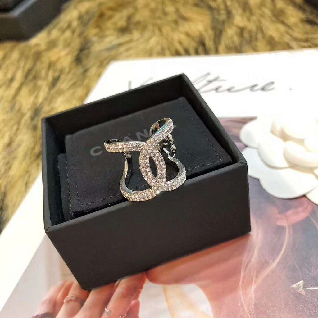 CC Rhinestone Open Ring