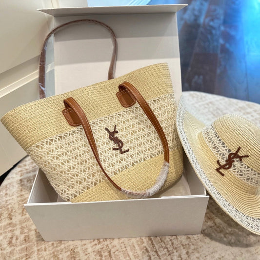 Fashionable YSL Hat Shoulder Bag Set
