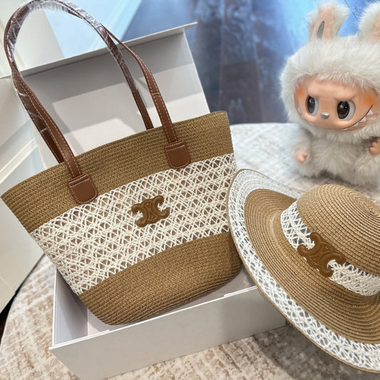 Fashionable CE Hat Shoulder Bag Set