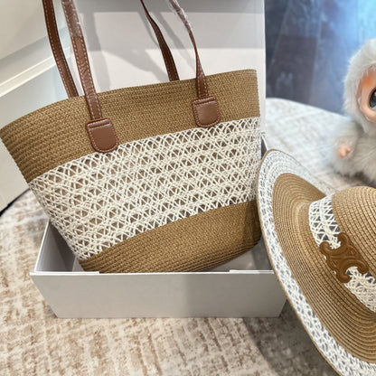 Fashionable CE Hat Shoulder Bag Set