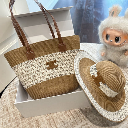 Fashionable CE Hat Shoulder Bag Set