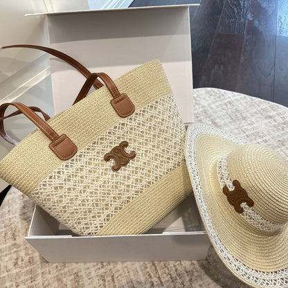 Fashionable CE Hat Shoulder Bag Set