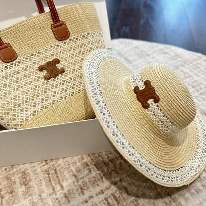 Fashionable CE Hat Shoulder Bag Set