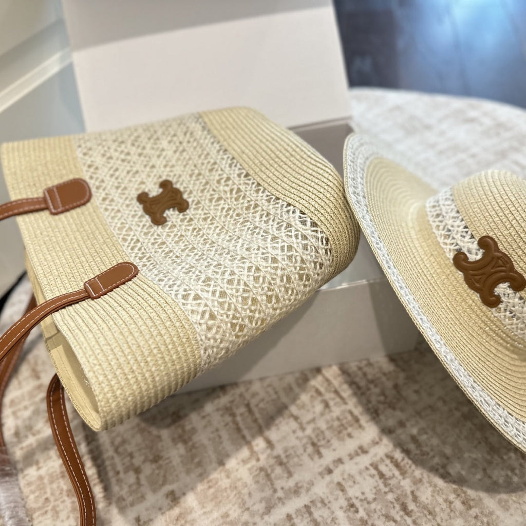 Fashionable CE Hat Shoulder Bag Set
