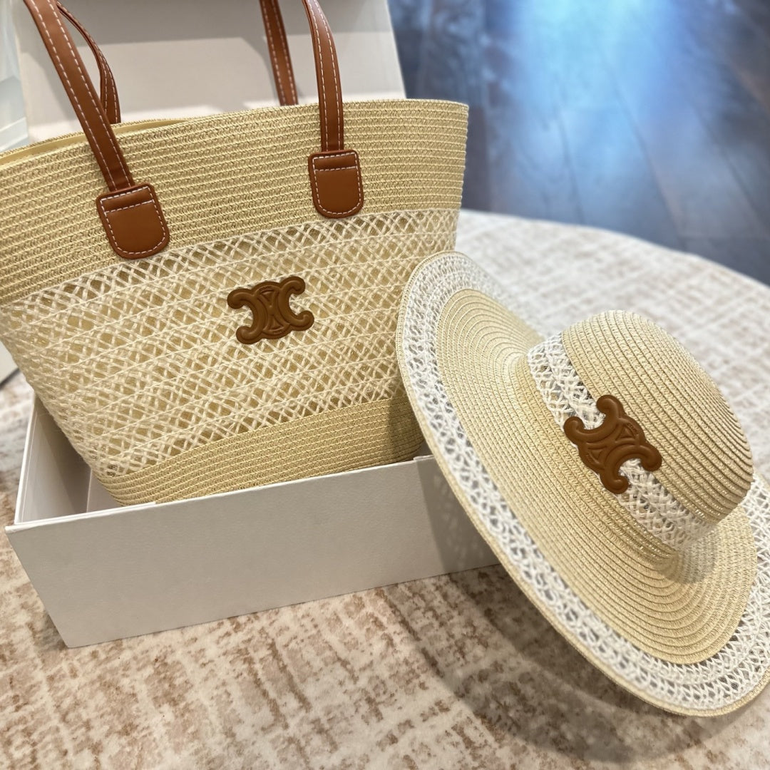 Fashionable CE Hat Shoulder Bag Set