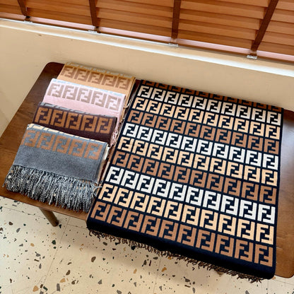 Fashionable FF Lettering Scarf
