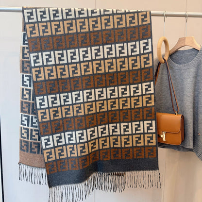 Fashionable FF Lettering Scarf