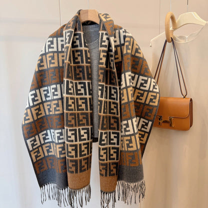Fashionable FF Lettering Scarf