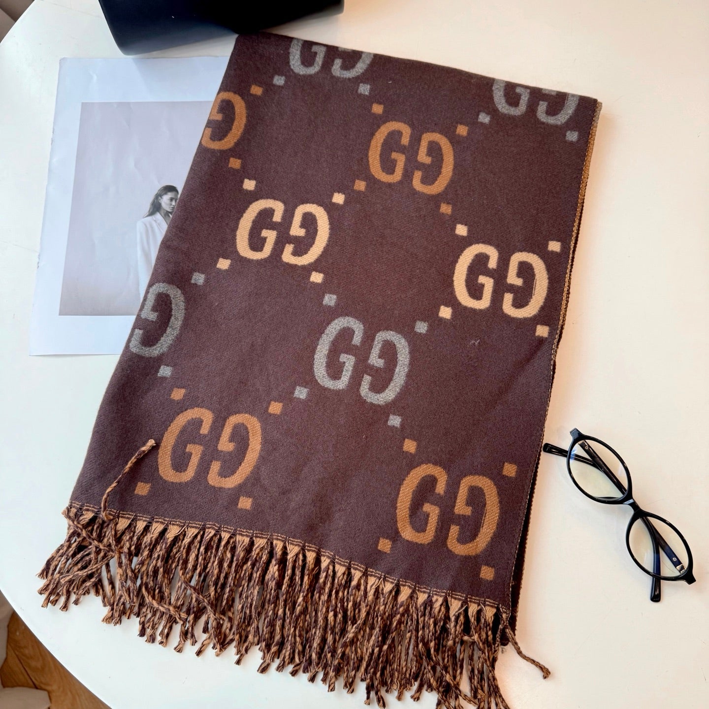 Fashionable GG Lettering Scarf