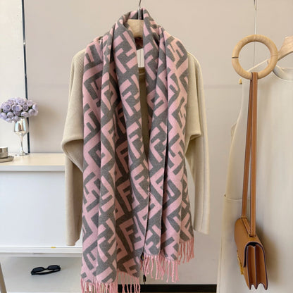Fashionable FF Letter Scarf